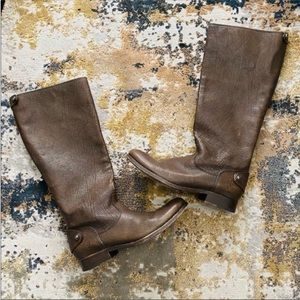 Frye Melissa Brown Leather Riding Boots Size 7